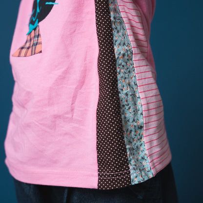 アニマルモチーフTシャツ【ネコ】　PINK
