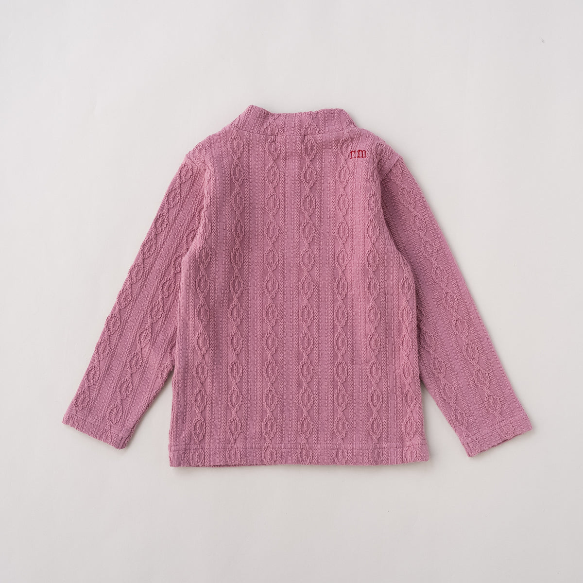 ケーブルニットハイネック　PINK