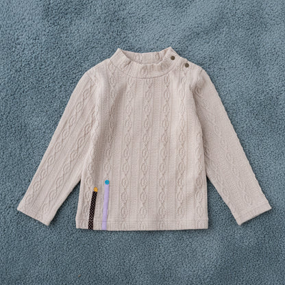 ケーブルニットハイネック　BEIGE