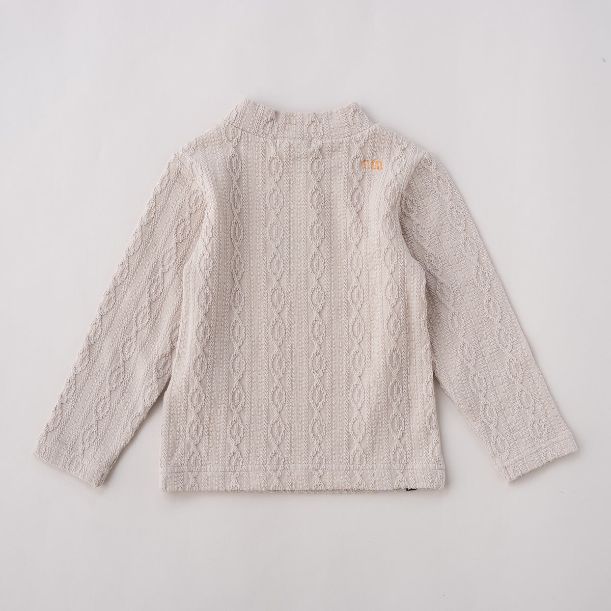 ケーブルニットハイネック　BEIGE