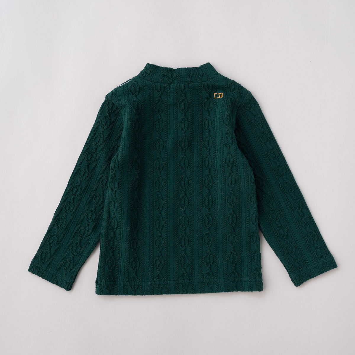 ケーブルニットハイネック　GREEN