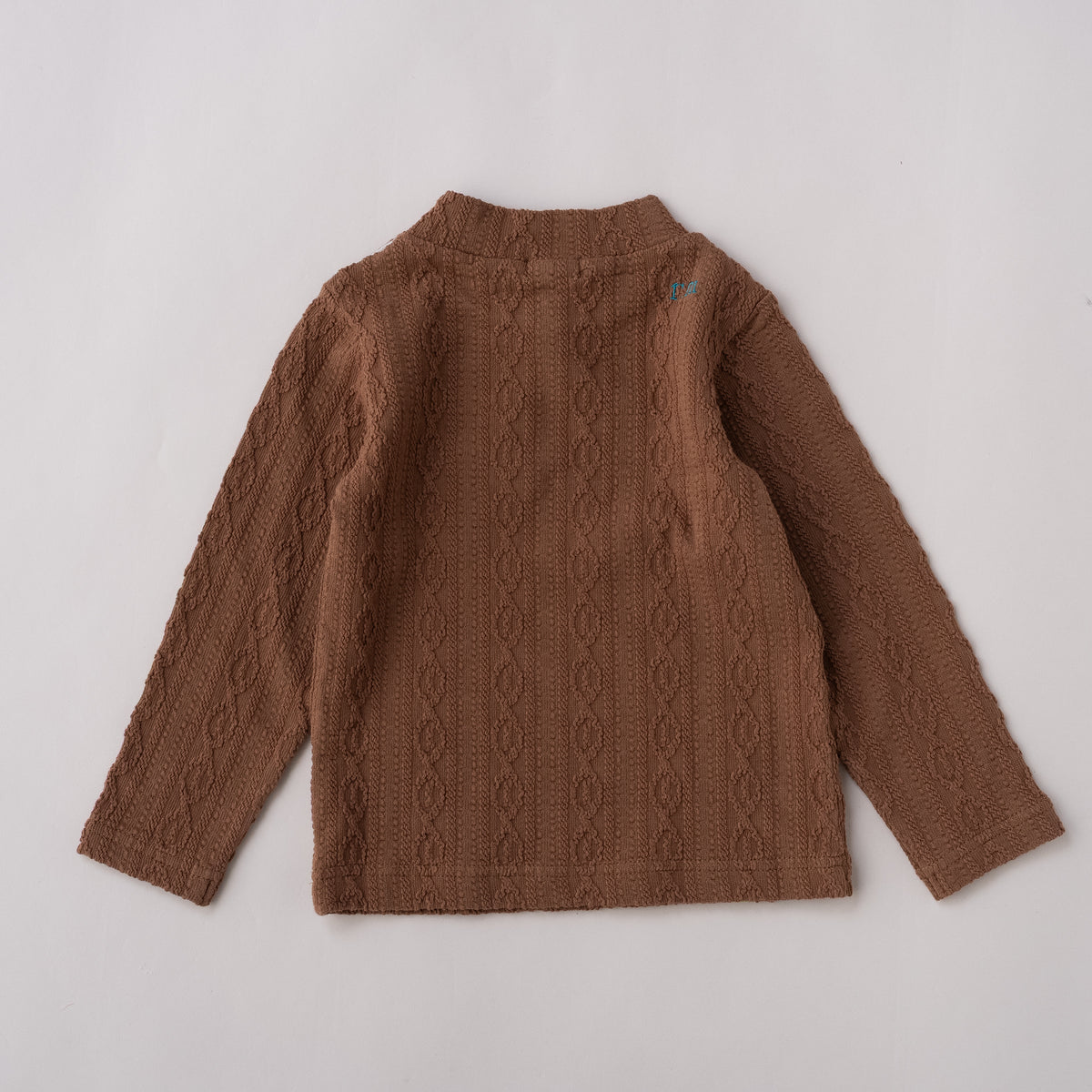 ケーブルニットハイネック　BROWN