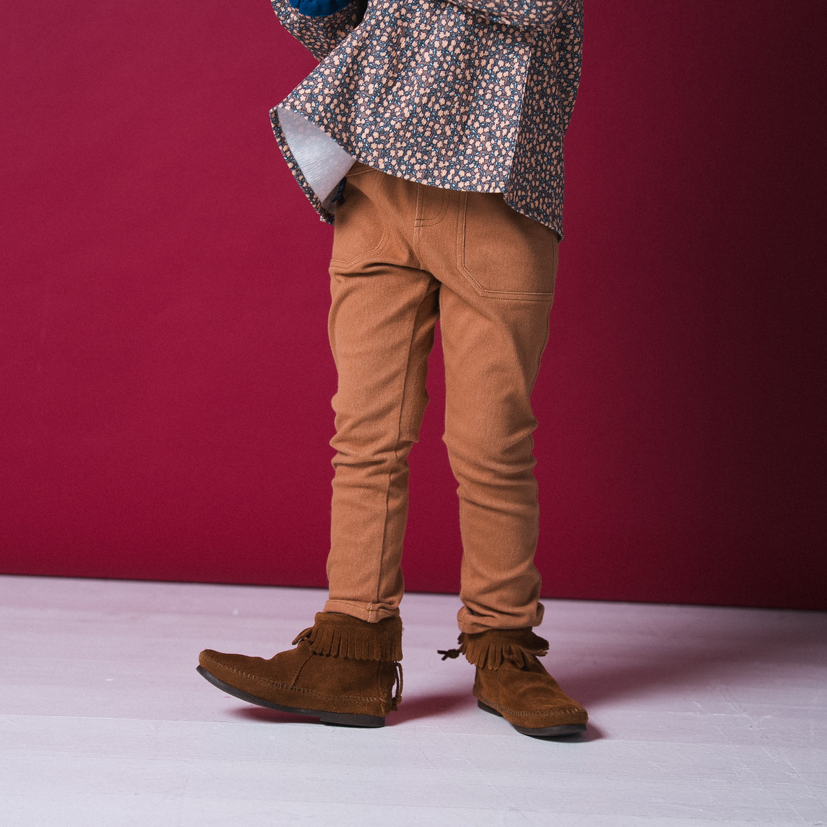 ニットデニムパンツ　BROWN