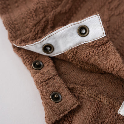 ケーブルニットハイネック　BROWN