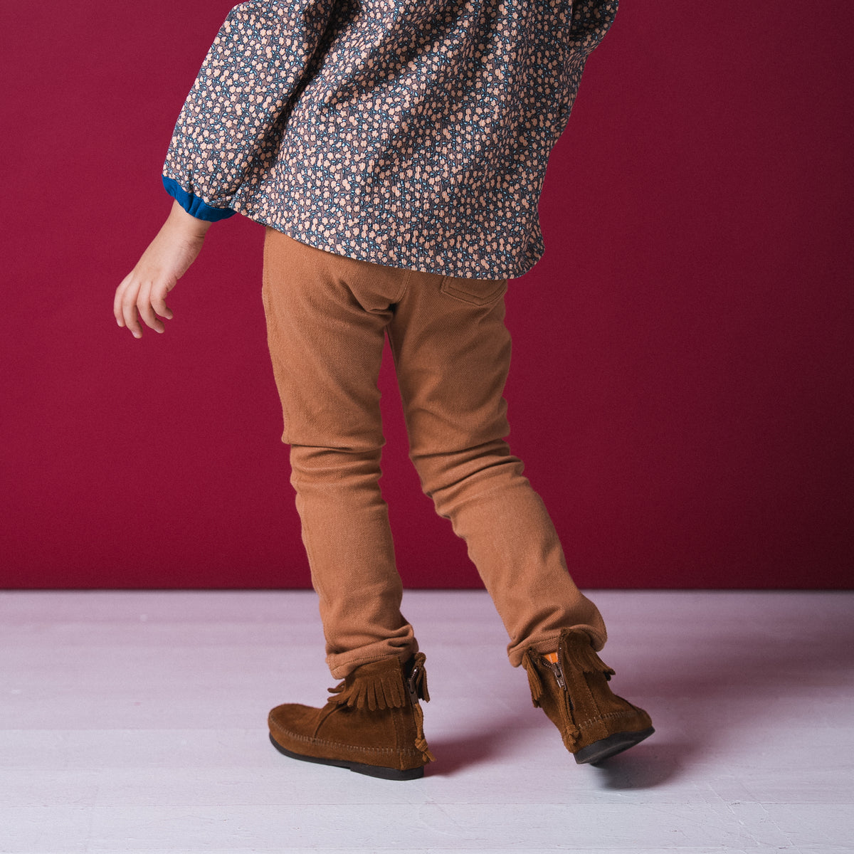 ニットデニムパンツ　BROWN