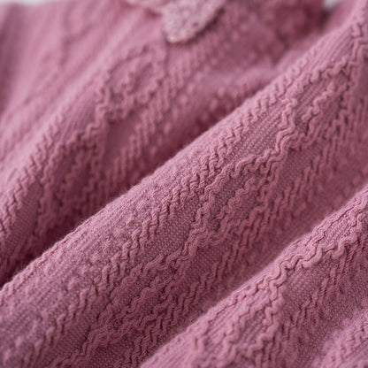 パッチワークニットワンピース　PINK