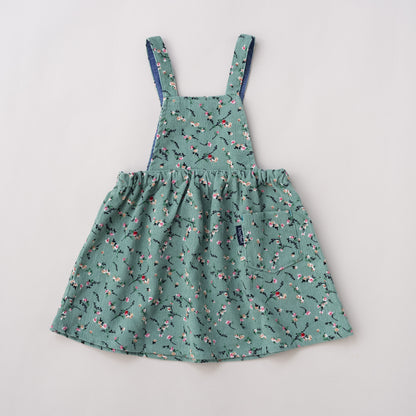 レトロ風ジャンパースカート　GREEN
