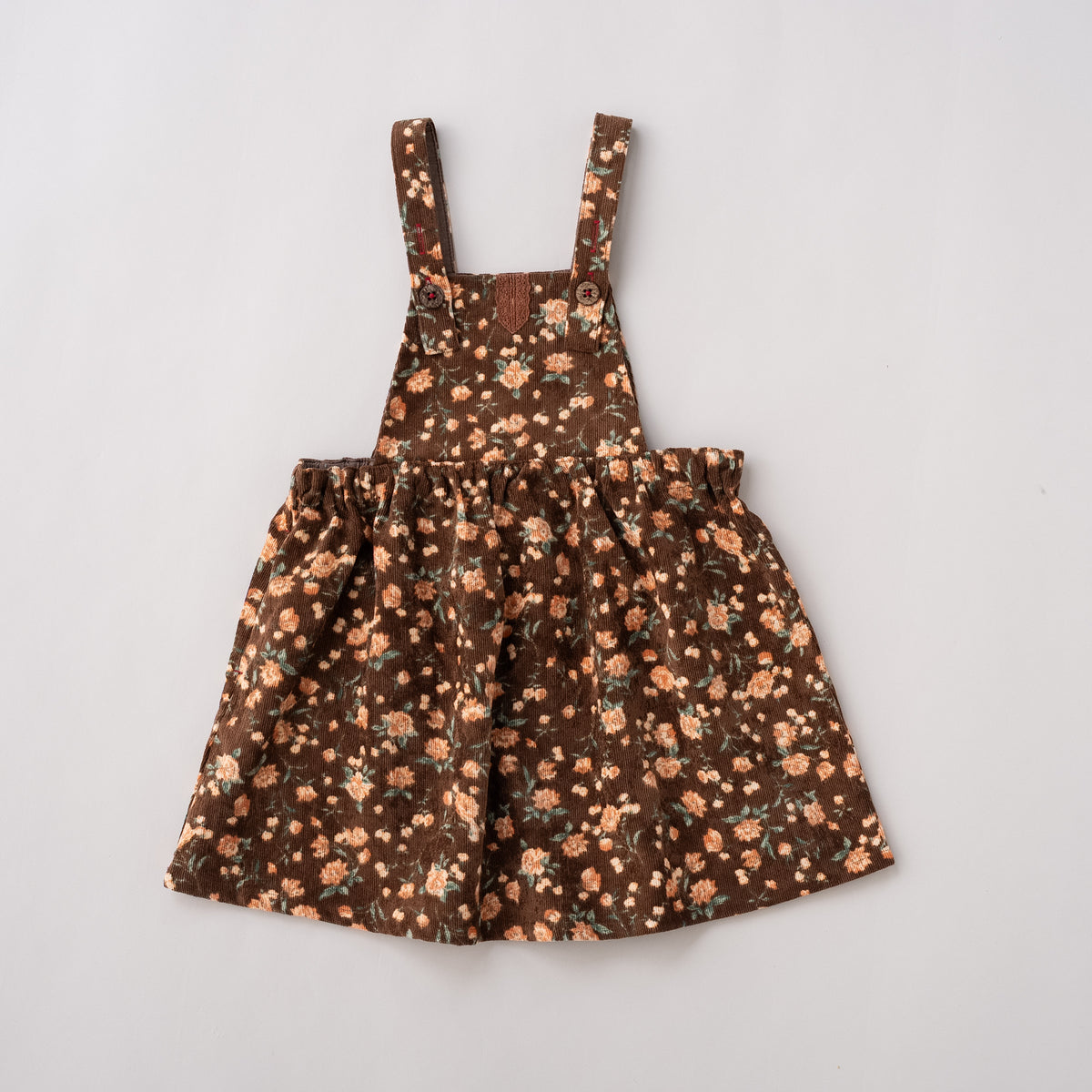 レトロ風ジャンパースカート　BROWN