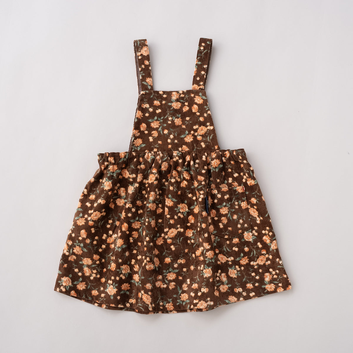レトロ風ジャンパースカート　BROWN