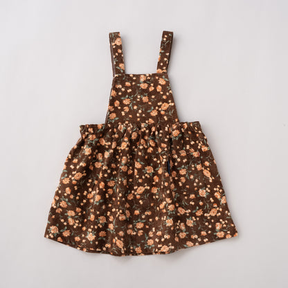 レトロ風ジャンパースカート　BROWN