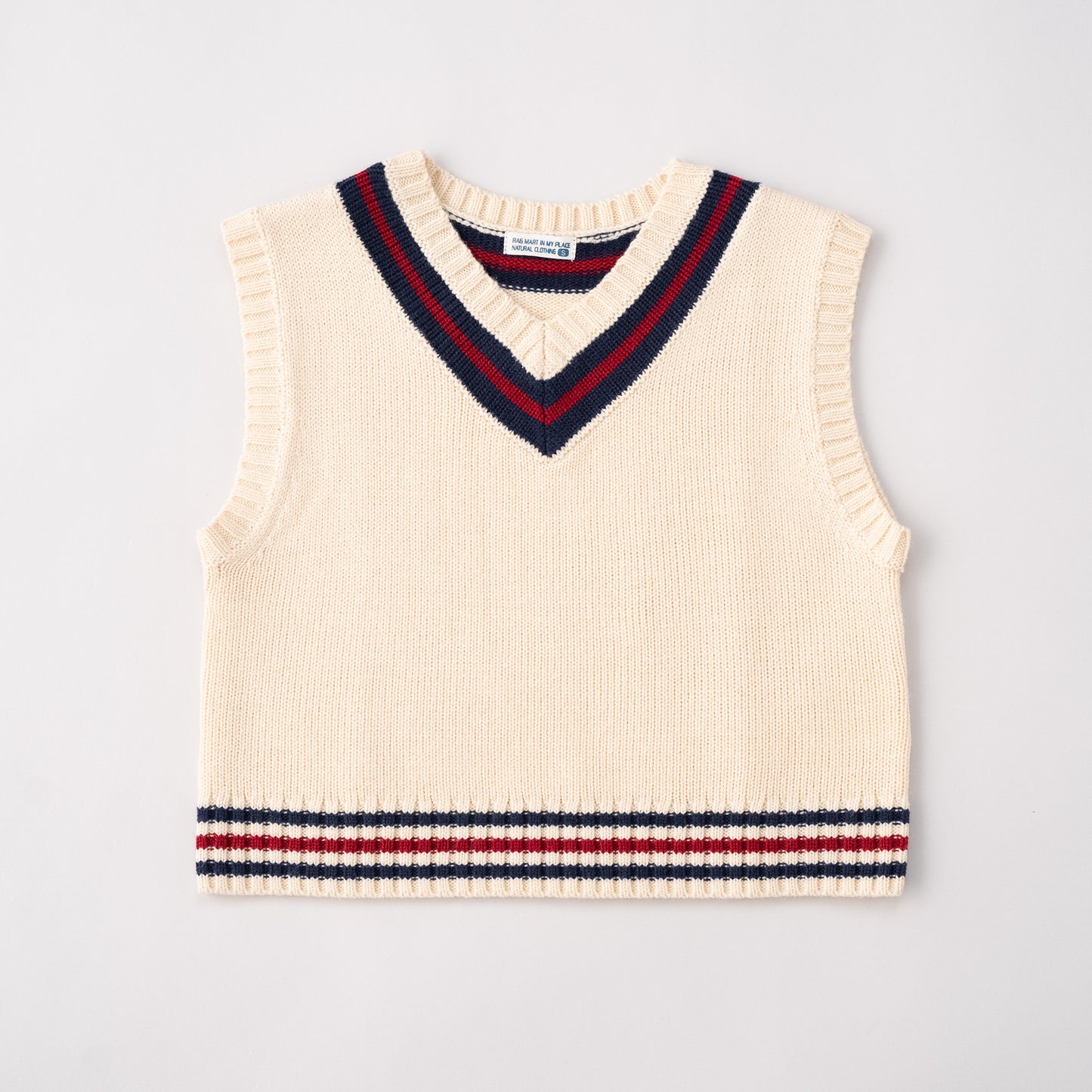 Vネックニットベスト　IVORY