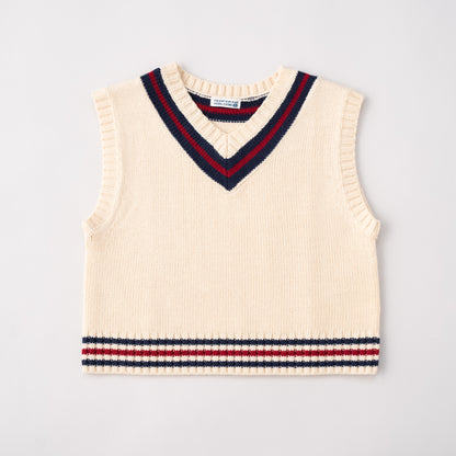Vネックニットベスト　IVORY