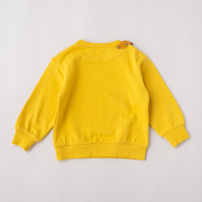 プリントモチーフトレーナー【リンゴ】　YELLOW