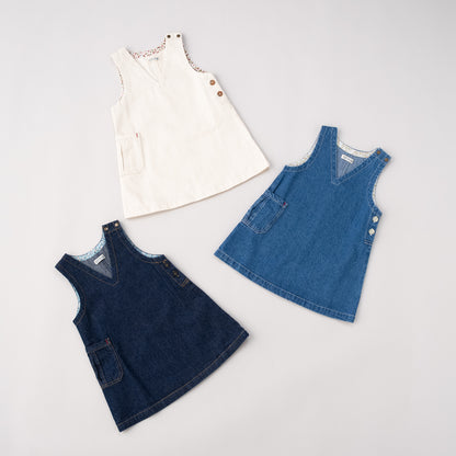 デニムジャンパースカート　NAVY