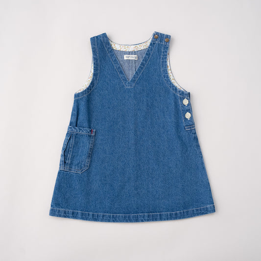 デニムジャンパースカート　BLUE