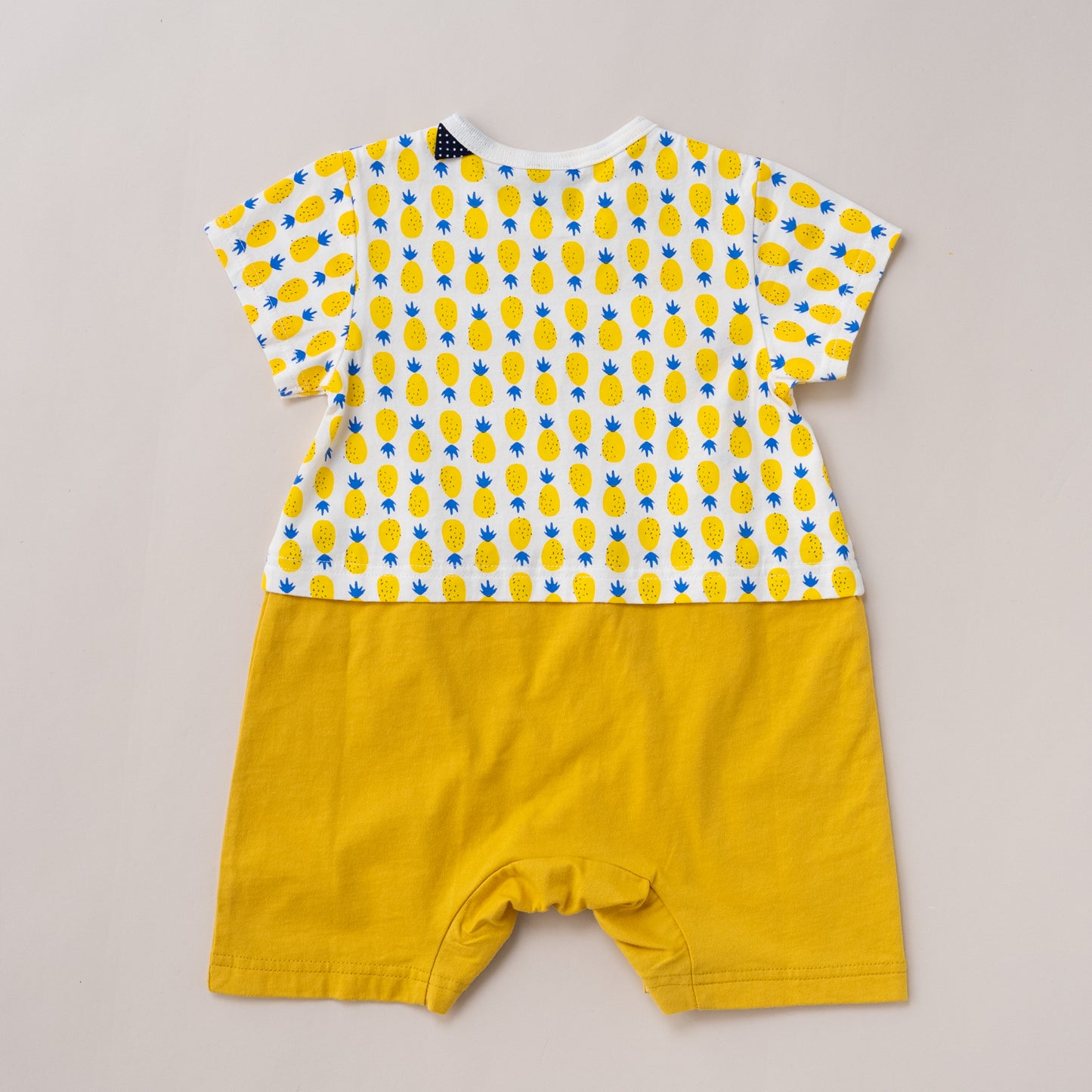 ベビープリントロンパース【パイン】　YELLOW