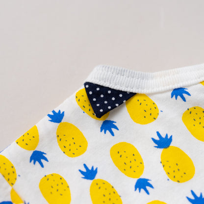 ベビープリントロンパース【パイン】　YELLOW