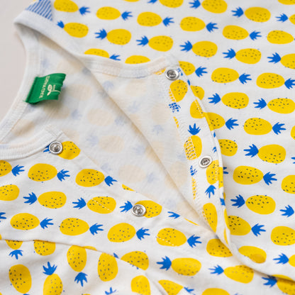ベビープリントロンパース【パイン】　YELLOW