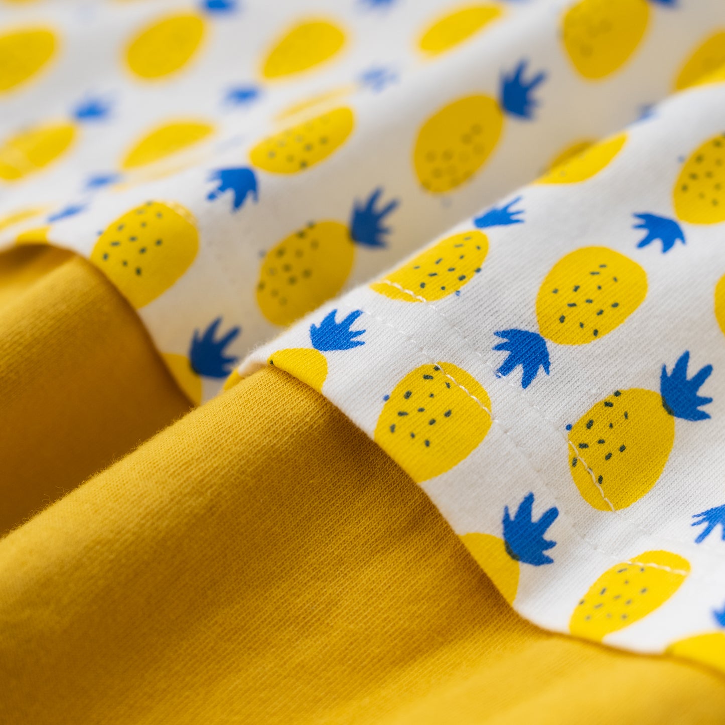 ベビープリントロンパース【パイン】　YELLOW