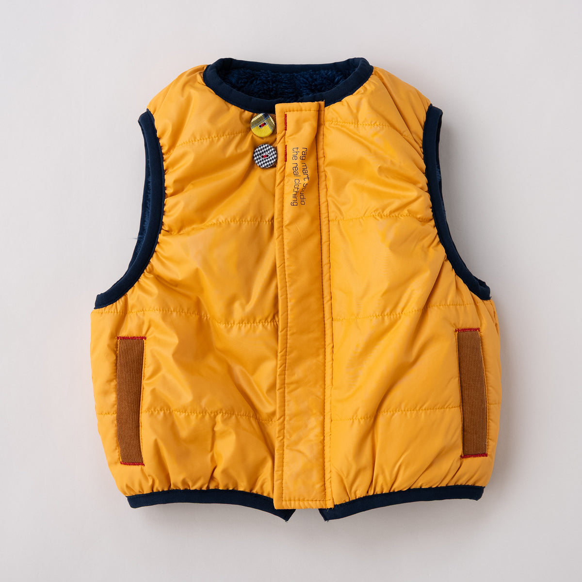 リバーシブルナイロンベスト　YELLOW