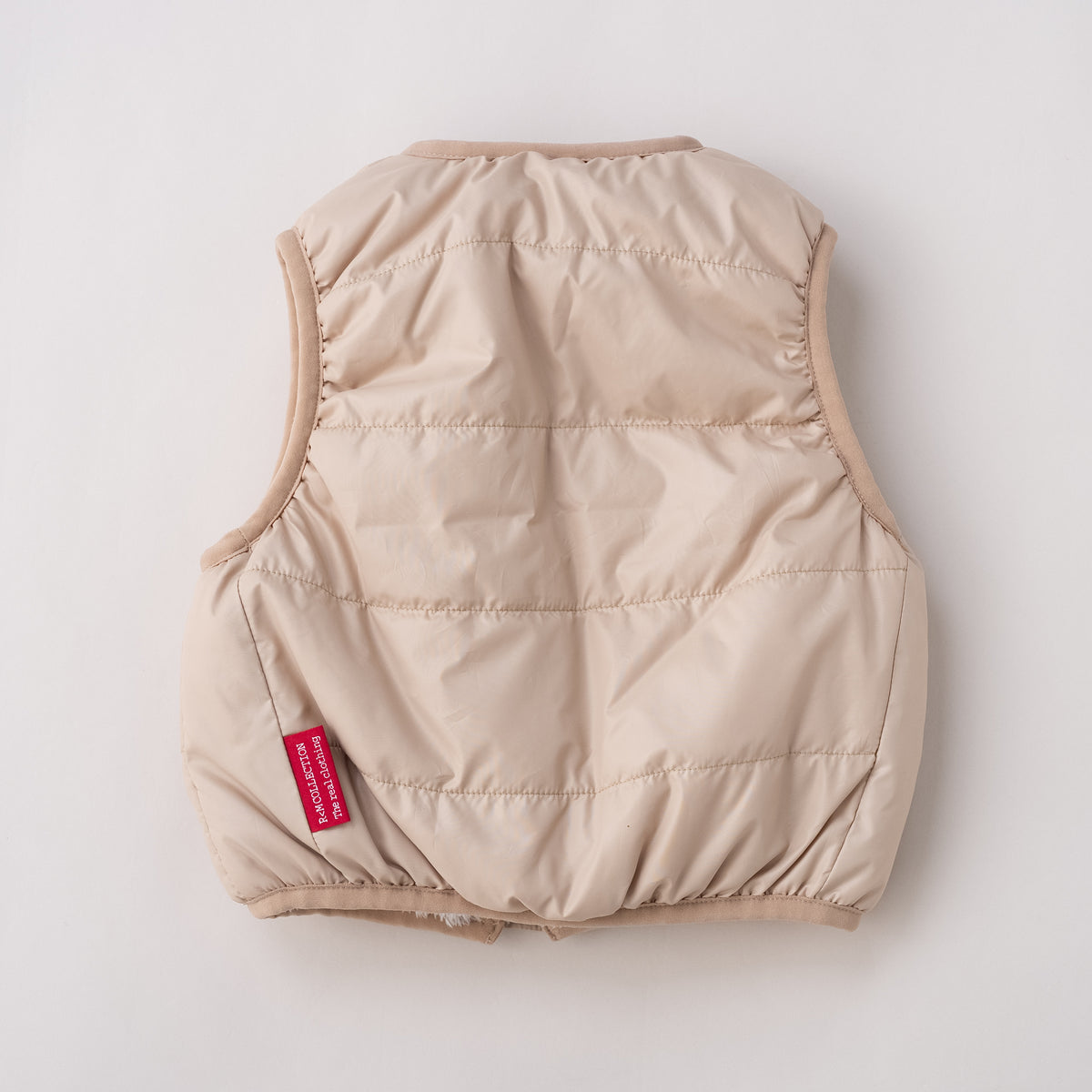 リバーシブルナイロンベスト　BEIGE