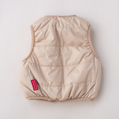 リバーシブルナイロンベスト　BEIGE