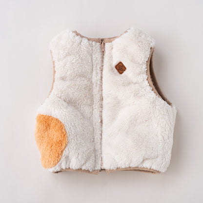 リバーシブルナイロンベスト　BEIGE