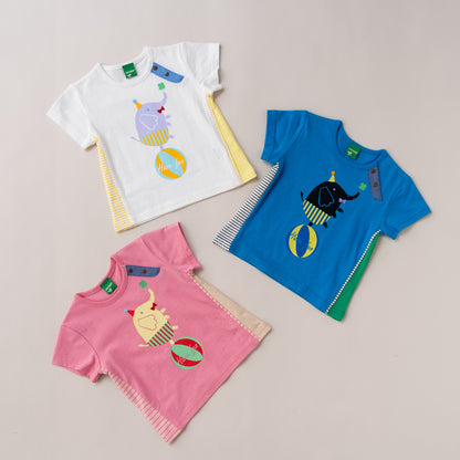 ベビーTシャツ【ぞうさん】　BLUE