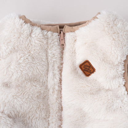リバーシブルナイロンベスト　BEIGE