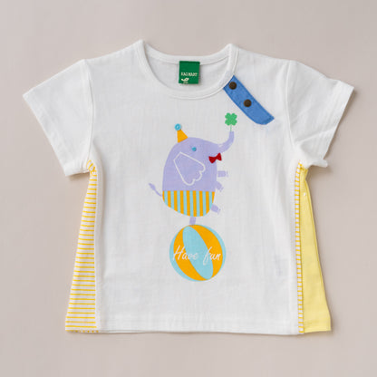ベビーTシャツ【ぞうさん】　OFF-WHITE