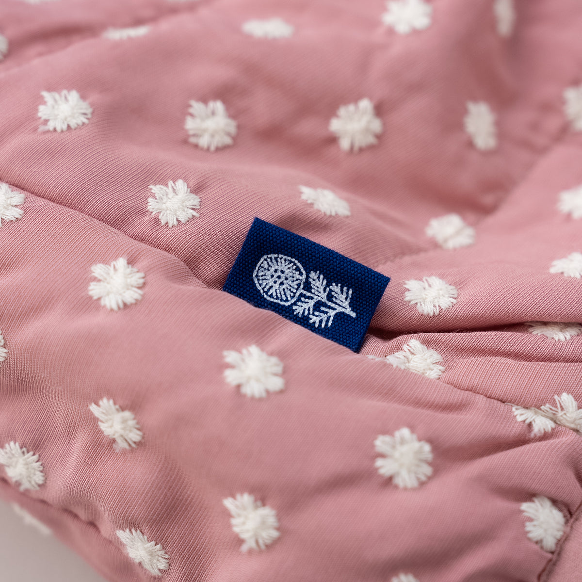刺繍丸襟リバーシブルベスト　PINK
