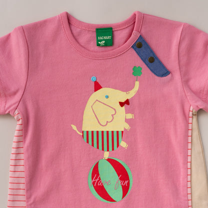 ベビーTシャツ【ぞうさん】　PINK