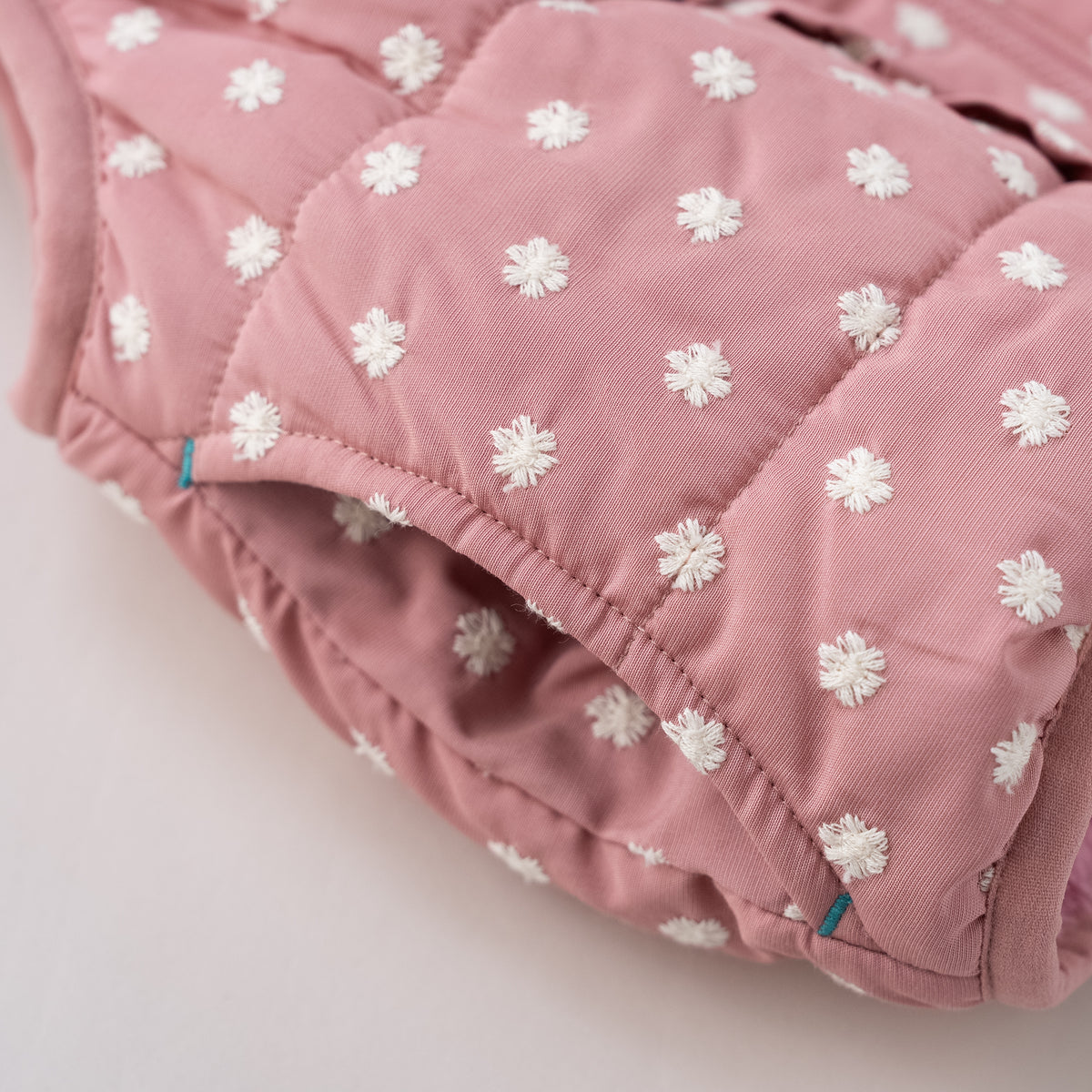刺繍丸襟リバーシブルベスト　PINK