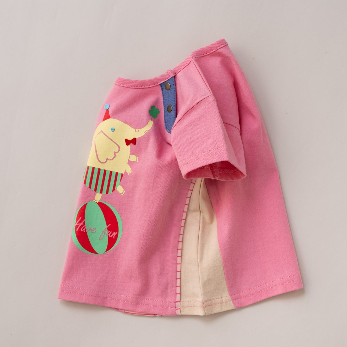 ベビーTシャツ【ぞうさん】　PINK