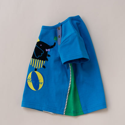 ベビーTシャツ【ぞうさん】　BLUE