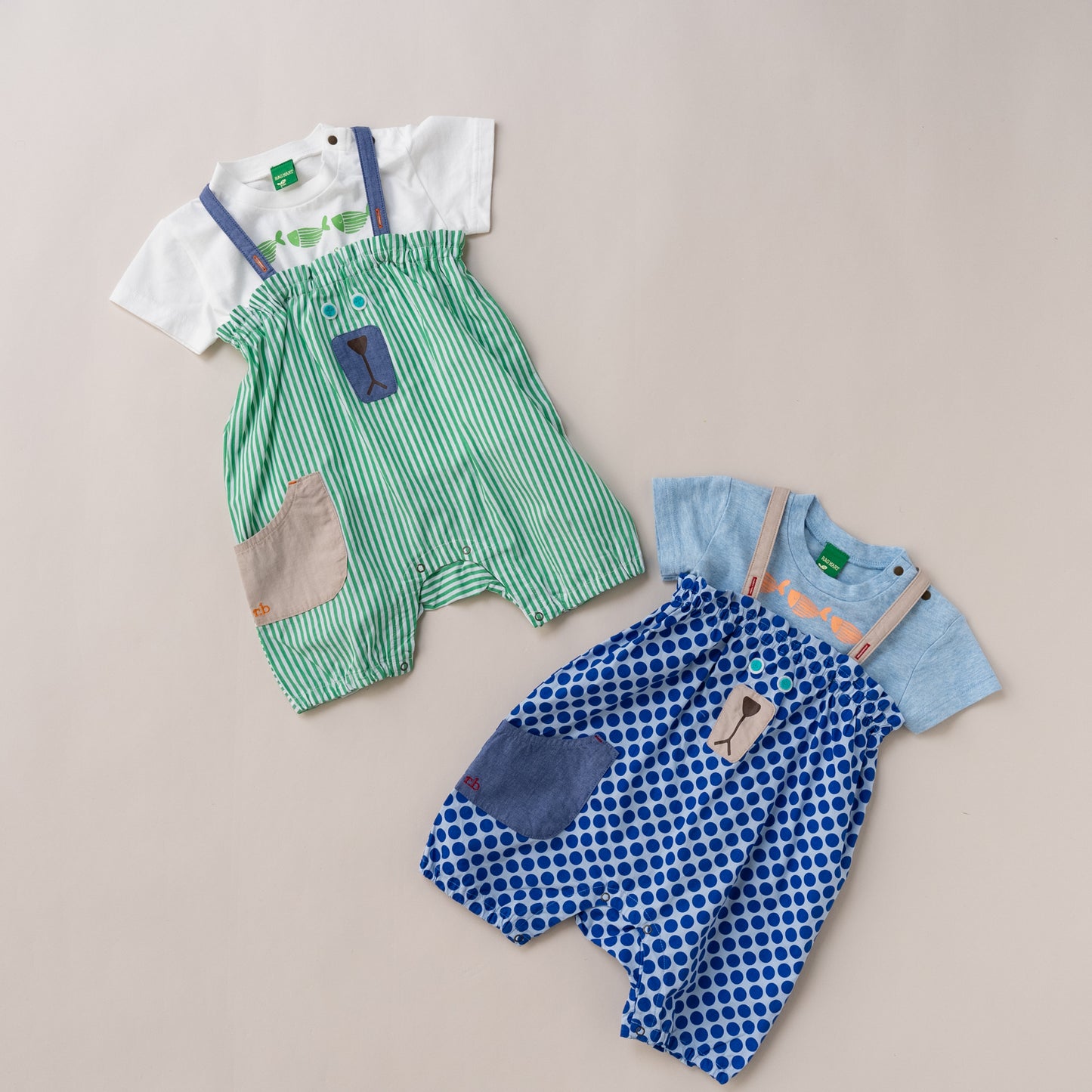 サロペット＆Tシャツセット　STRIPE