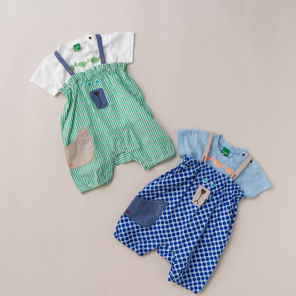 サロペット＆Tシャツセット　STRIPE