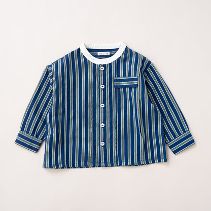 バンドカラーシャツ　STRIPE