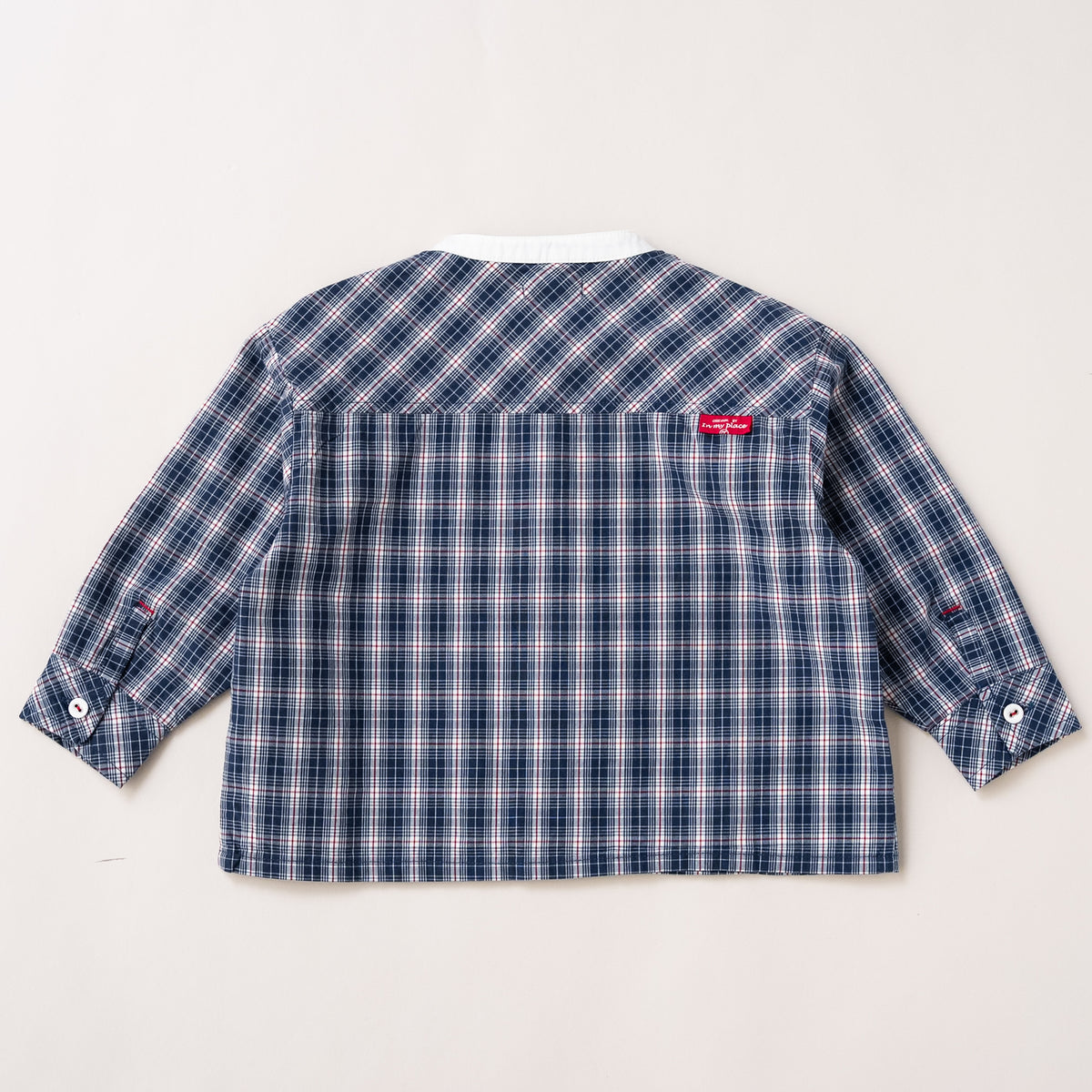 バンドカラーシャツ　CHECK