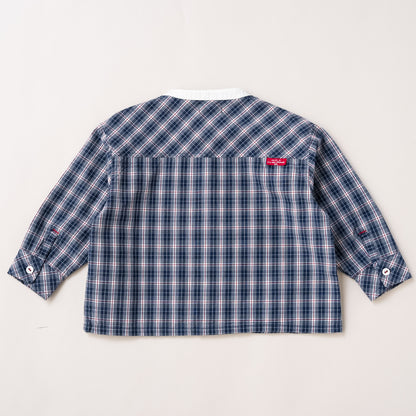 バンドカラーシャツ　CHECK
