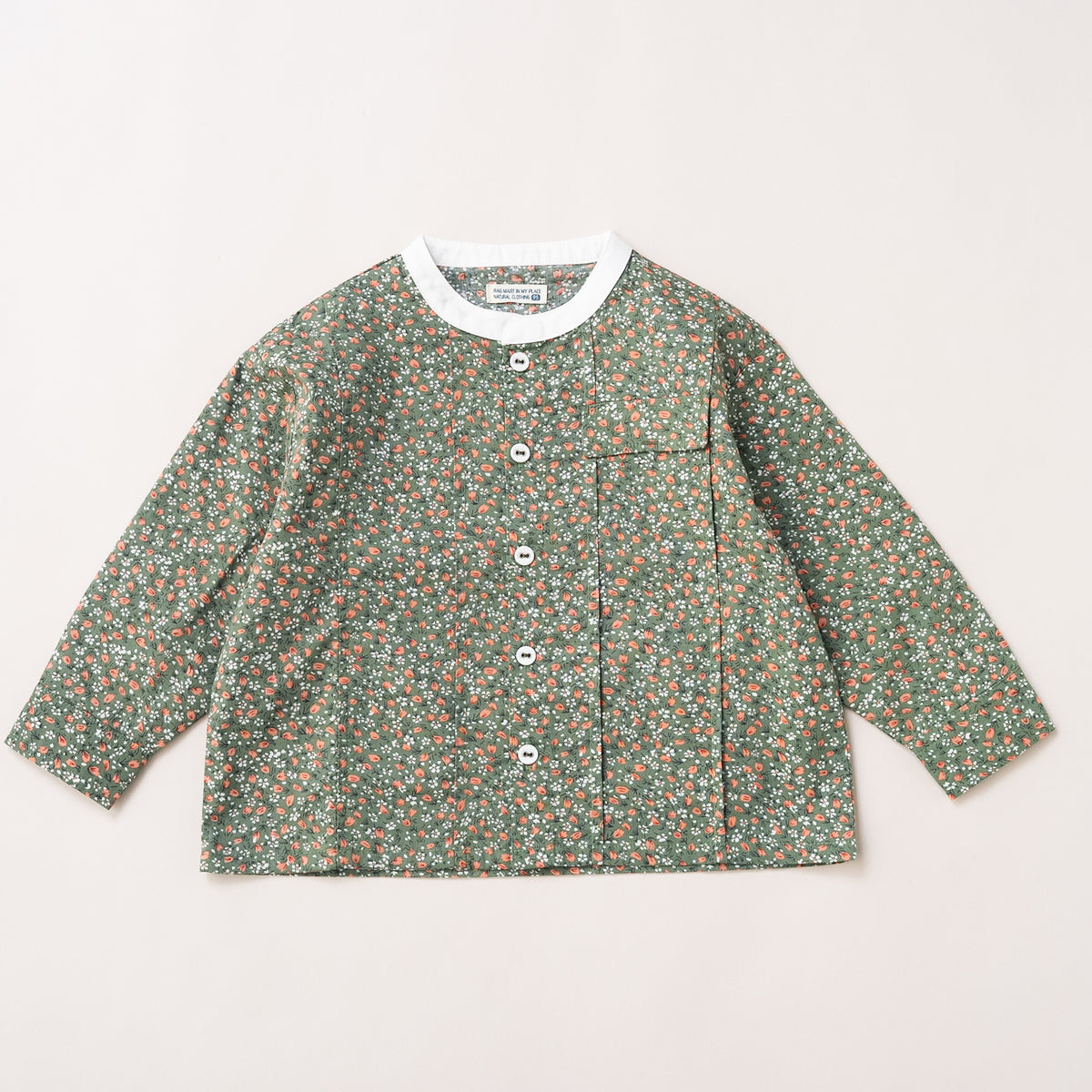 バンドカラーシャツ　PRINT