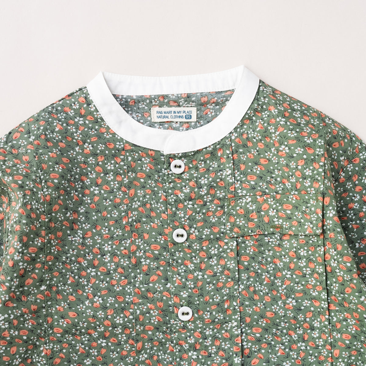 バンドカラーシャツ　PRINT