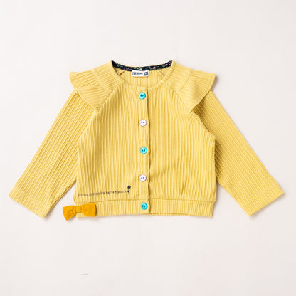 ニットカーディガン　YELLOW
