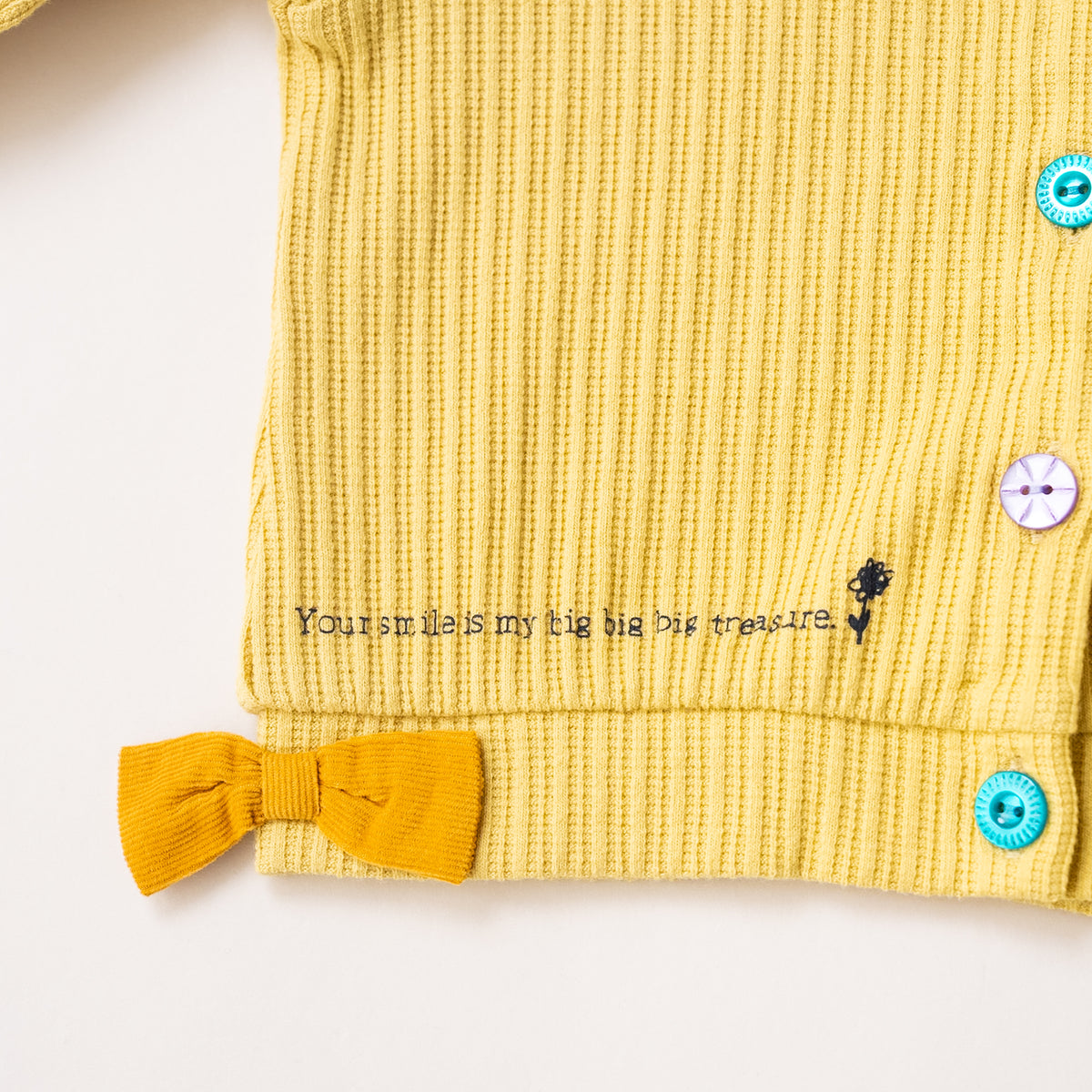 ニットカーディガン　YELLOW