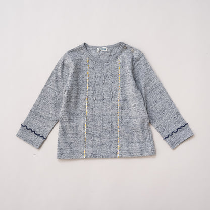 タックデザインTシャツ　GRAY
