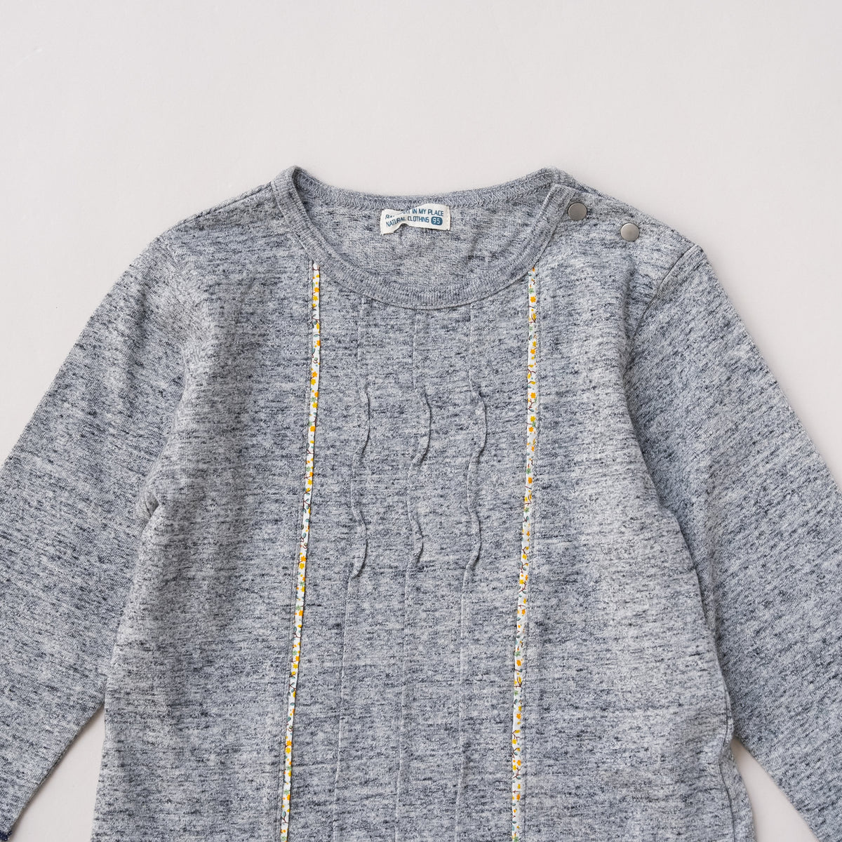 タックデザインTシャツ　GRAY