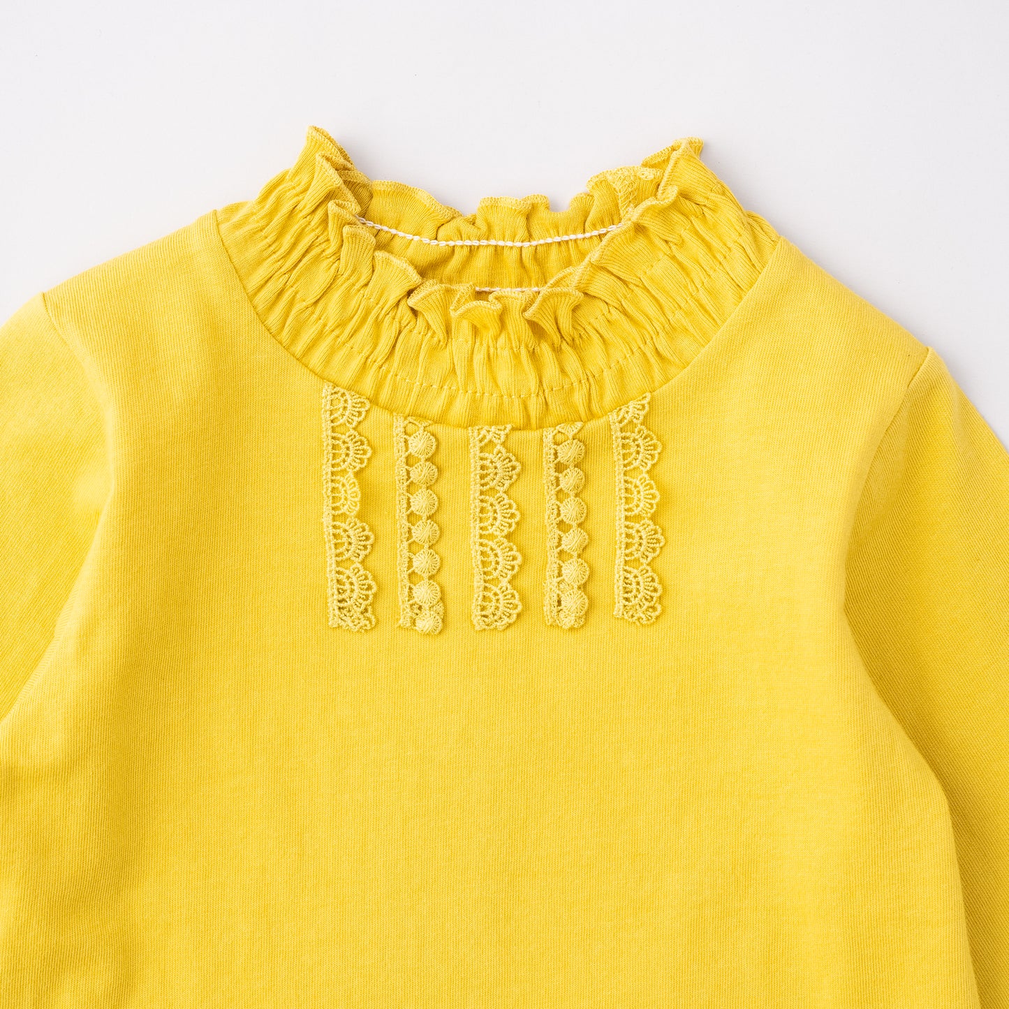 フリルハイネックTシャツ　YELLOW