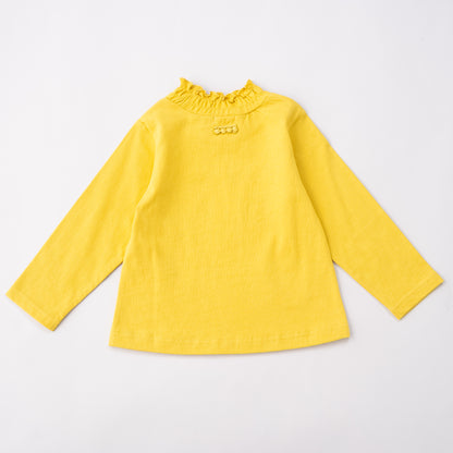 フリルハイネックTシャツ　YELLOW