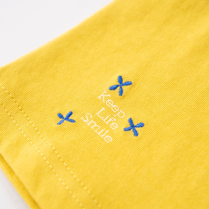 フリルハイネックTシャツ　YELLOW