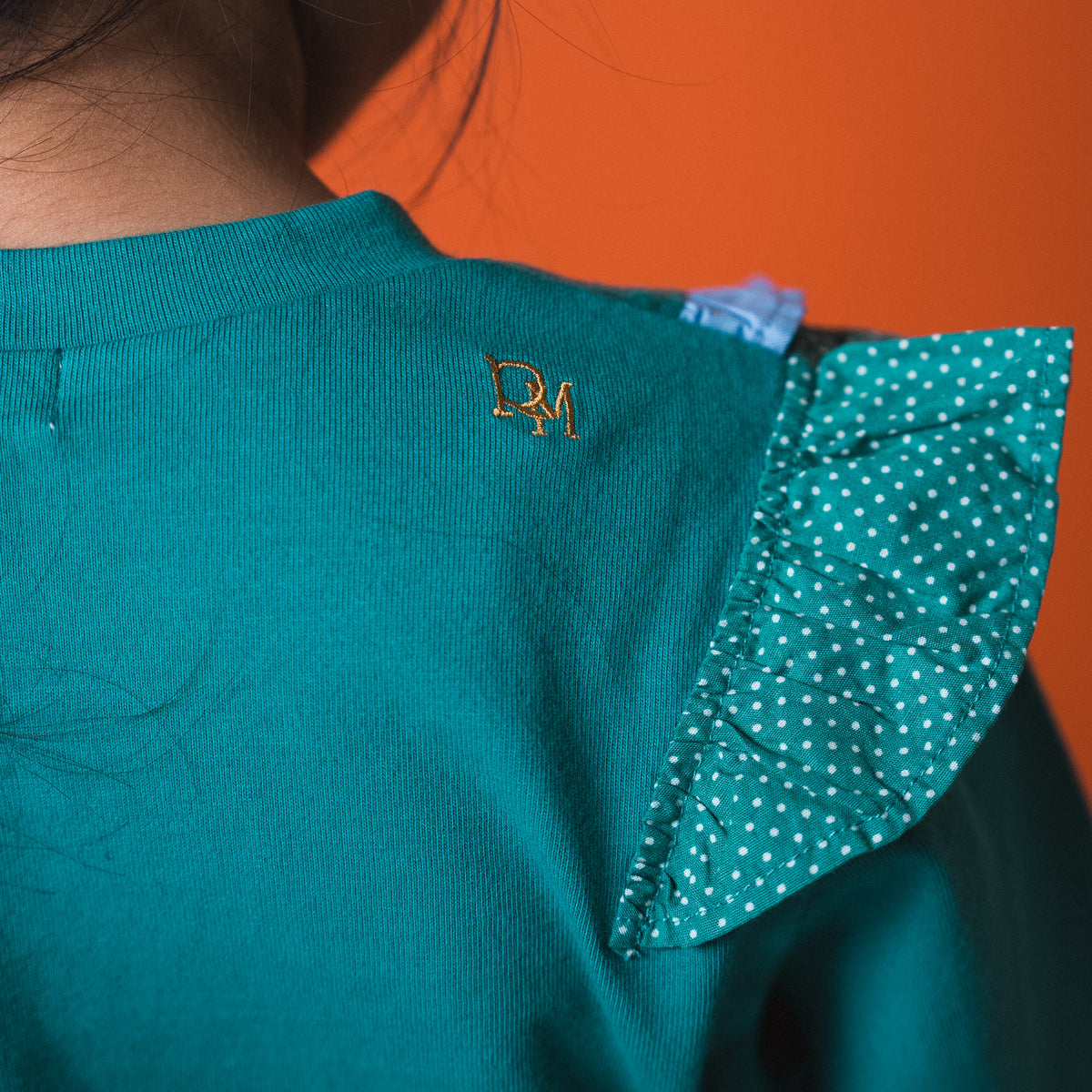 リボンフリルTシャツ　GREEN